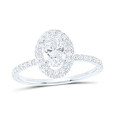1 1/3CTW-DIA ANA M 3/4CT-COV SINGLE HALO ENGAGEMENT RING